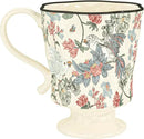 360ml -12.17oz Painted Floral & Bird Ceramic Mug - Cute Coffee Cup for Latte, Espresso - Gift for Women, Dishwasher Safe by CozyNest Decor