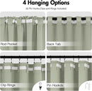 ANRODUO Back Tab Blackout Curtains for Bedroom Living Room, Rod Pocket Pinch Pleated Thermal Insulated Room Darkening Curtains 63 Inches Long 2 Panels, Sage Green, 52 x 63 Inch by TinyTreasures Baby Boutique