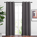 NICETOWN Blackout Window Curtains 84 inch Long - Grommet Top Room Darkening Thermal Insulated Solid Vertical Drapes for Bedroom/Kid Room (2 Panels, 37 x 84 Inch, Grey) by TinyTreasures Baby Boutique