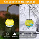 Hanging Solar Lanterns Outdoor Waterproof, Gazing Ball Globe Solar Lantern, Hanging Glass Lantern for Garden Yard Tree Outdoor Decoration by GreenHaven Gardens