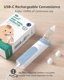 GROWNSY Nasal Aspirator for Baby, Electric Nose Aspirator for Toddler, Baby Nose Sucker, Automatic Nose Cleaner with 3 Silicone Tips, Adjustable Suction Level, Music and Light Soothing Function, Blue by TinyTreasures Baby Boutique