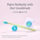 Cocolab Woven Dental Floss, Dentist-Designed Oral Care, Coconut Scent, Waxed, Expanding, Vegan, Kid-Friendly String Floss with Coconut Oil, 1 Spool (33 yd)