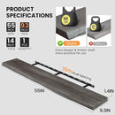 Floating Shelves for Wall, 55"x9.3" Rustic Solid Live-Edge Elm Wood Wall Shelves, Heavy-Duty Floating Shelves with Invisible Brackets, Set of 2 for Living Room, Bedroom, and Kitchen, Grey Finish by CozyNest Decor
