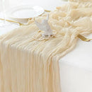 Sioloc 1 Pack Beige Cheesecloth Table Runner Fall Autumn Decor for Home 10ft Table Cloth for Tea Wedding Birthday Party Baby Bridal Shower Halloween Thanksgiving by CozyNest Decor