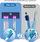 Electric Toothbrush Holder and Cleaner Auto Cleaning and Drying Toothbrushs in Circle Wall Mounted for Bathroom Accessory Auto Open/Close Cover Rechargeable Home Gadgets by CozyNest Decor