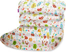 Posh Creations Bean Bag Chair Lounger Structured Seat for Kids, Teens and Adults, Comfy Chair for Gaming, Reading and Watching TV, Laguna Lounger, Canvas - Forest Critters on White by TinyTreasures Baby Boutique