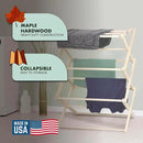 Pennsylvania Woodworks Premium American Maple Clothes Drying Rack - Handcrafted in Pennsylvania - Solid Wood Construction, Collapsible, Eco-Friendly Laundry Solution (Medium) by CozyNest Decor