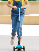 Micro Kickboard - Maxi Deluxe Foldable LED - Three Wheeled, Lean-to-Steer, Fold-to-Carry Swiss-Designed Micro Scooter for Kids with Motion-Activated Light-Up Wheels for Ages 5-12 by TinyTreasures Baby Boutique
