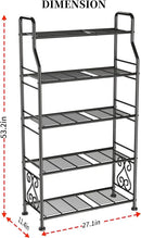 GIOTORENT Plant Stand Outdoor Indoor 5 Tier Metal Waterproof - 53.2" Plant Shelf for Patio, Balcony, Living Room, Large Capacity Tiered Plant Rack, Black by GreenHaven Gardens