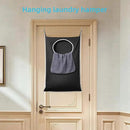 KEEPJOY 2 Pack Door Hanging Laundry Hamper, XL Hanging Bag with Large Opening and 2 Hooks for Whole Family - 36.5X22.5 inch - Black (2pack) by CozyNest Decor