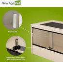New Age Pet ECOFLEX 48" Mojave Reptile Lounge -Durable Wood Plastic Composite Habitat with Ventilation, Removable Glass Doors & Lock, Easy Assembly, for Tortoises, Snakes, Iguanas by CozyNest Decor