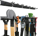 Garage Tool Organizer Wall Mount - 64 inches - Sturdy Storage Rack with Adjustable Hooks, Anti-Rust - Easy Installation, 400lbs Capacity - Garden Tool Organizer (04 Racks & 08 Hooks) by GreenHaven Gardens