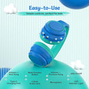 Active Noise Cancelling Headphones for Kids, 60H Playtime, Wireless Bluetooth Over-Ear Blue Headset Built-in Microphone for Home/School/Travel/Party - Includes Portable Case by TinyTreasures Baby Boutique