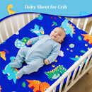 Cloele Crib Bedding Set for Boys Girls- 3 Piece Dinosaur Baby Bedding Set Soft Comforter Bed Set Includes Toddler Pillowcase Crib Sheet Baby Quilt - Nursery Bedding Set for Boys-Colorful Dinosaur by TinyTreasures Baby Boutique