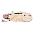 baby deedee Sleep Nest Teddy Baby Sleeping Bag, Oatmeal Navy, Small (0-6 Month) by TinyTreasures Baby Boutique