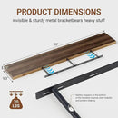 Heimlove 55 Inch Long Floating Shelves for Wall,9.3" Deep Walnut Floating Shelves Set of 2,Large Display Shelf & Storage Shelf,Wall Shelves for Bedroom Living Room Kitchen Office,Wall Mounted Shelf by CozyNest Decor