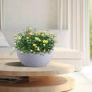 13 inch Large Hanging Planters Plant Pots for Outdoor Indoor Plants with Drainage Holes and Chain, 2 Pack Round Hanging Flower Pots for Garden Home Porch Decor, Speckled Grey by CozyNest Decor
