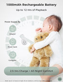 FOXFINE White Noise Machine, Portable Sound Machine with 30 Soothing Sounds, Timer, for Sleeping, Baby, Adults, Home & Travel, White by TinyTreasures Baby Boutique