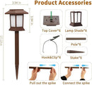 Solar Pathway Lights Outdoor with Flickering Flame, IP65 Waterproof, 6PK Solar Flame Lights with Hook, Upgraded 1000mAH Battery, Up to 12Hrs, Auto On/Off, Decor for Garden, Walkway by GreenHaven Gardens