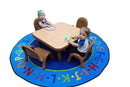 Children’s Factory Baseline Toddler Square Table and Chairs Set, Natural Wood – Includes One 30”, 12” High Square Table and Four 5” High Chairs – Durable, Lightweight, Easy to Move by CozyNest Decor