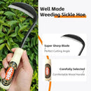 Japanese Weeding Sickle Hoe, Sickle Garden Tool Hand Grass Sickle, Weeding Tool for Gardening with High Carbon Sharp Steel Blade Edge for Cutting Grass,Digging Quick Work (Japanese Weeding Sickle) by GreenHaven Gardens