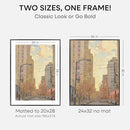 Homeforia 24x32 Poster Frame Black, High End Metal 24 x 32 Large Picture Frames with Mat 20 x 28 for Photo, 24x32 Thin Frame Matted to 20x28 inch Print, 32x24 Frame, Tempered Glass, Wall Kit, Set of 1 by CozyNest Decor