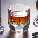 KAMMAK Crystal Whiskey Glasses Set of 2, 7.44oz Old Fashioned Glasses Stemless, Luxury Hand Blown White Cocktail Glasses, Handcrafted Cut Design Octagon Cup for Women, Men Gift for Bourbon by CozyNest Decor