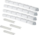 Beuta Landscape Edging | Garden Edging Border | No Dig Faux Stone Bricks & Spikes for Lawn Edging, Flower beds, Pathways & Yards – 4 Packs | Each Pack Has 6 Bricks 48" Lx 4" W x 2.25" H|Limewash by GreenHaven Gardens