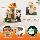 Solar Garden Statue Lights Mushroom Fairy House Figurine, Outdoor Memorial Garden Ornaments Waterproof Decoration for Outside Patio Yard Lawn Decor by CozyNest Decor
