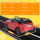 Licensed Land Rover Kids Electric Car, Ride On Toys for 4-8 Year Olds with Mp3 Player, Remote Control, Rocking, Pull Rod (Red) by TinyTreasures Baby Boutique