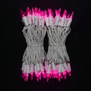 Pink LED Christmas Lights - 100 Count Pink Christmas String Lights for Tree, Party, Bedroom, Wedding, Indoor and Outdoor Valentines Day Decorations, 33 Feet White Wire, UL Certified, Connectable by GreenHaven Gardens