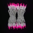 Pink Christmas LED Lights - 2 Pack 100 Count Pink Christmas String Lights for Tree, Bedroom, Wedding, Indoor/Outdoor Valentines Day Decorations, 2 Sets 33 Feet White Wire, UL Certified, Connectable by GreenHaven Gardens