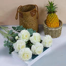 Artificial Ranunculus Long Stem Buttercup Silk Flowers 6pcs for Home Decor and Wedding Decorations(White 1) by CozyNest Decor