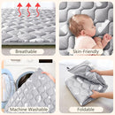 Baby Play Mats for Floor, 71”x59” Upgraded Thickness & Larger Super Soft Playmat for Babies and Toddlers, Foldable Washable, Upgrade Anti-Slip Crawling Mat for Playpen(Boho Gray) by TinyTreasures Baby Boutique