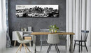 Pictures for Bedroom Black and White Wall Art Kansas City Panoramic Cityscape Skyline Canvas Art Prints for Living Room Office Home Decor Framed and Ready to Hang 13.8"x47.3" by CozyNest Decor