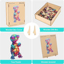 Wooden Puzzle for Adults, Ninja Turtle Wooden Jigsaw Puzzles (11.7 * 23.6in-500pcs), Unique Shape Animal Adult Puzzles,Irregular Wood Puzzles Best Gift for Adults and Kids Family Game by TinyTreasures Baby Boutique
