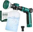 VENETIO 8-Dial Hose Nozzle Sprayer for Liquid Fertilizer & Chemicals | Multi-Purpose Lawn & Garden Spreader Tool for Watering, Fertilizing, Pet Washing & Outdoor House Cleaning, 16oz Dispenser Bottle by GreenHaven Gardens