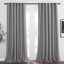 NICETOWN Silver Grey Curtains and Drapes for Window 95" L - Triple Weave Energy Saving Thermal Insulated Solid Grommet Blackout Panels for Patio (80" Wide per Panel, 2 Panels, Silver Grey) by TinyTreasures Baby Boutique