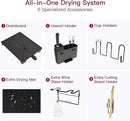 BOOSINY 2 Tier Black Large Stainless Steel Dish Drainers Drying Rack for Kitchen Counter with Drainboard, Rust Proof Metal, Space Saving, Modern Aesthetic, Compact Plates Strainers with Extra Mat by CozyNest Decor