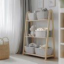 La Jolie Maison Blended Fabric Storage Baskets Set of 2, Rectangle Knitted Baskets for Organizing, Boho Decorative Baskets, Durable Finish, Grey by CozyNest Decor