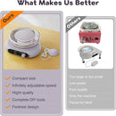 Alldeer Mini Pottery Wheel Kit - 4.7" Turntable Electric Clay Wheel with Foot Pedal, Adjustable Speed Ceramic Making Machine with 8 Pottery Shaping Tools, Craft Kits for Kids by TinyTreasures Baby Boutique