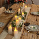 Homemory Pure White Acrylic Flameless LED Candles, Battery Operated With Remote Control and Timer, Electric Fake Candles for Wedding, Home Decor, Set of 9 by CozyNest Decor