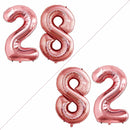 GOER Number 28 Balloons for 28th Birthday Party Decorations,42 Inch Jumbo Foil Helium 82 Balloons for 82nd Birthday Party Decoration (Rose Gold) by TinyTreasures Baby Boutique