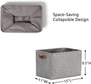 DULLEMELO Medium Storage Baskets for Organizing, Rectangular Fabric Storage Bins Collapsible, Perfect for Shelves, Closets, Nursery, Home, Office, Empty Gift Baskets (3-Pack,Grey) by TinyTreasures Baby Boutique