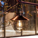 pearlstar Solar Lantern Outdoor Hanging Light Metal Farmhouse Solar Lamp with Warm White Edison Bulb Design for Garden Yard Patio Porch Decor (Brushed Copper) by CozyNest Decor