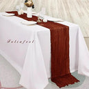 12 Pack Terracotta Cheesecloth Table Runner 10FT Boho Rustic Cheese Cloth Table Runner for Wedding 20 x 120 Inch Long Bridal Shower Baby Shower Gauze Fabric Sheer Birthday Party Table Decorations by CozyNest Decor