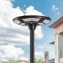 3500W Commercial Solar Round 360° Wide Angle Pole Outdoor Lamp Post Light with 98 inch Pole IP67 Waterproof With Remote