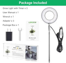 LORDEM Grow Light, Full Spectrum LED Plant Light for Indoor Plants, Height Adjustable Growing Lamp with Auto On/Off Timer, 4 Dimmable Brightness, Ideal for Small Plants, 3 Packs of Black by GreenHaven Gardens