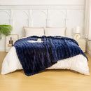 YUSOKI Luxury 3D Bubble Throw Blanket 2lb,All Ages,Home Decoration, (Navy,50 * 60inches) by CozyNest Decor