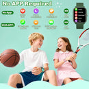 Smart Watch for Kids Girls Boys No APP/Phone Needed, 1.8" IP68 Waterproof Sport Kids Watch Pedometer, Heart Rate, Sleep Monitor, Step Counter, 12 Puzzle Games for Girls Boys Teens 6-16 by TinyTreasures Baby Boutique